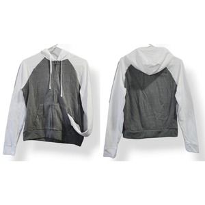 Victoria's Secret PINK 5th & Ocean Women's Full Zip Hoodie XS Gray White NWOT